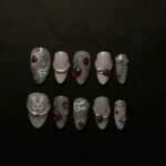 Strawberry Bunny Charm Press-On Nails