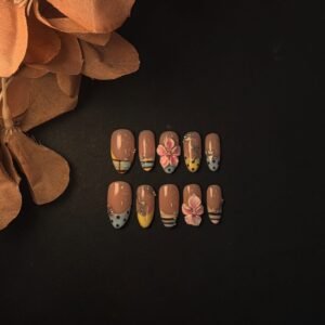 Blush Blossom 3D Press-On Nails
