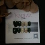 Olive Green & Cream Marble Chrome